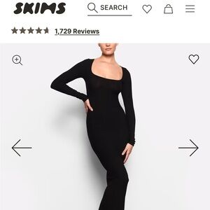 Skims Soft Lounge Long Sleeve Dress